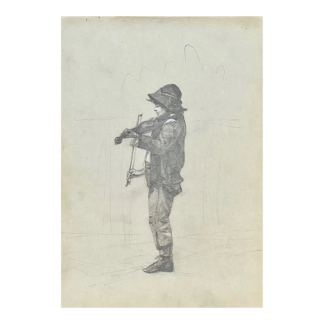 Young Violin Player, c. 1870-1880 For Sale