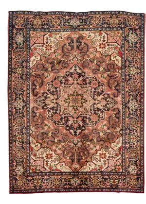 Vintage Heriz Wool Rug 6'9" X 8'10"