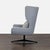 Modern NaughtOne Hush Modern High-Back Lounge Chair in Light Gray Fabric For Sale - Image 3 of 8