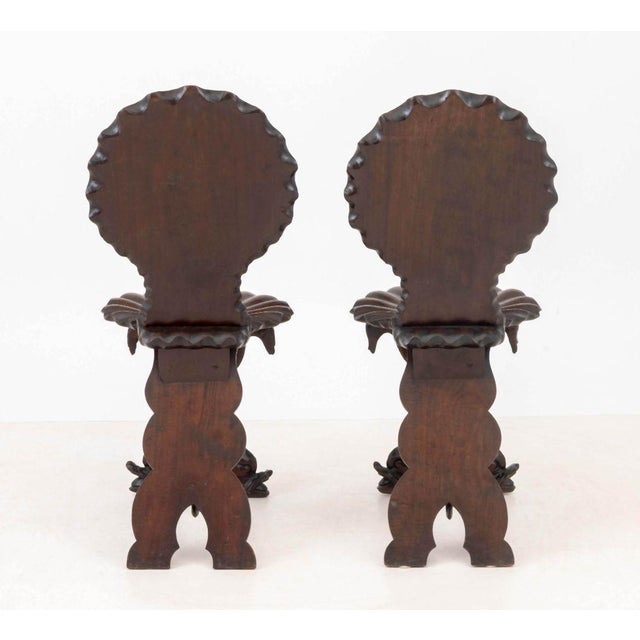 Italian Grotto Shell Carved Chairs, Pair For Sale - Image 10 of 11