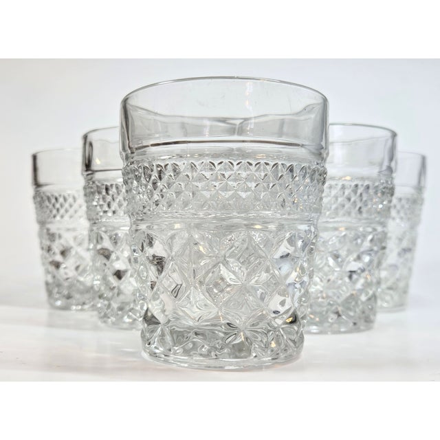 Transparent Hollywood Regency Double Old Fashioned Glasses Set of Six For Sale - Image 8 of 9