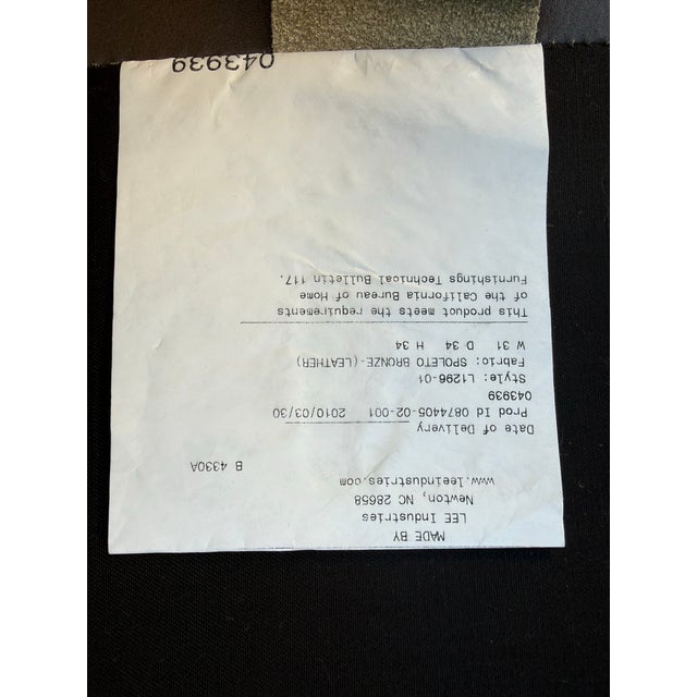 Lee Industries Leather Club Chairs - Pair With Nailhead Trim, Designer Style, Priced to Sell For Sale In Los Angeles - Image 6 of 6