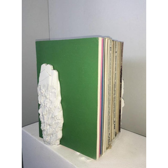 White Postmodern Bronze Abstract Sculptures by Graziano Pompili, Italy, 1980s, Set of 2 For Sale - Image 8 of 18