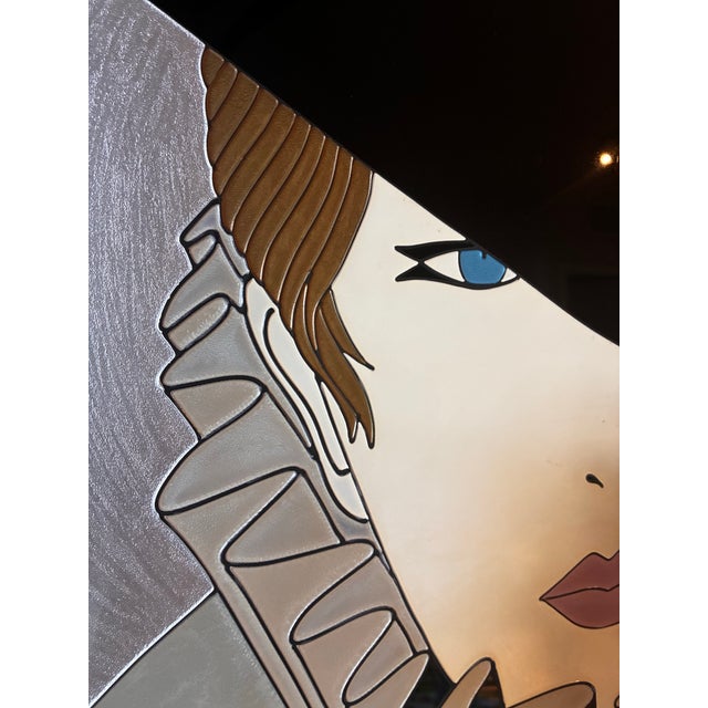 Stunning vintage 1986 limited edition wall art by Fara Zareey titled “Woman With Hat.” This beautiful Art Deco inspired...