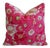 Early 21st Century Bright Boho Chic Style Pink Begonia Blossom Feather/Down Pillow 24" Square For Sale - Image 5 of 5