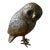 Heavy Brass Owl Burrowing Ground Bird Etched Statue For Sale