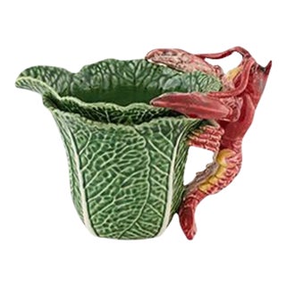 Bordallo Pinheiro Cabbage with Lobsters Pitcher, 57 oz For Sale