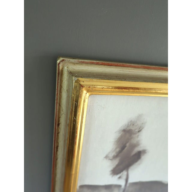 Mid-Century Modern 'The Quiet Whisper of Trees' Swedish Minimalist Abstract Landscape Oil Painting, Framed For Sale - Image 6 of 10
