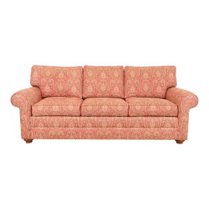 Ethan Allen Contemporary Paisley Upholstered Sofa