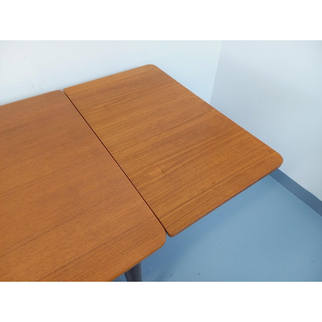 Vintage Dining Table in Teak with Extensions, 1960s For Sale - Image 10 of 11