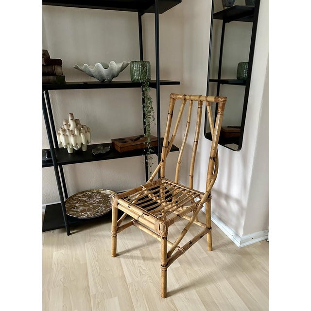 Vintage Italian Rattan Chair, 1960s For Sale - Image 9 of 18