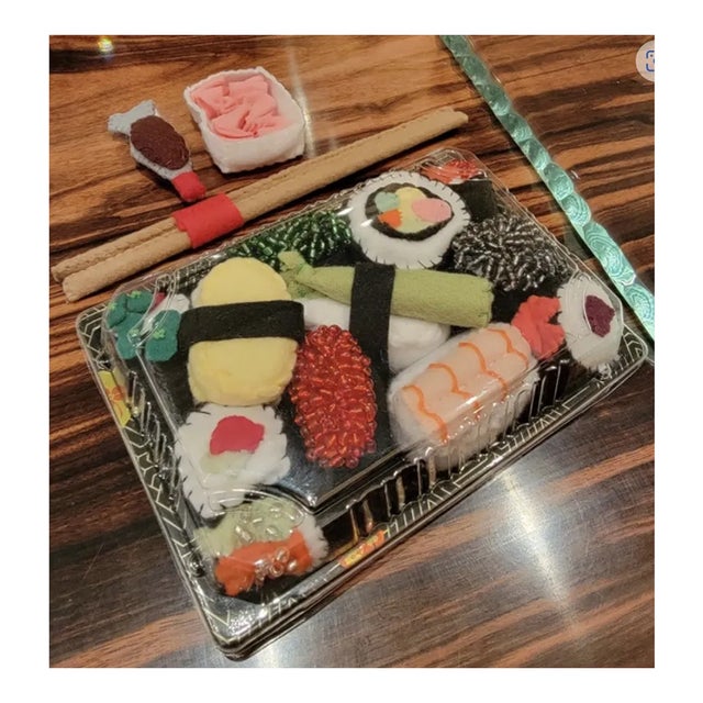 Lucy Sparrow Felt Sushi Still Life Sculpture - Set of 15, 2019 For Sale