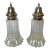 Vintage Large Fluted Glass With Silverplate Salt and Pepper Shakers Made in Hong Kong- A Pair For Sale