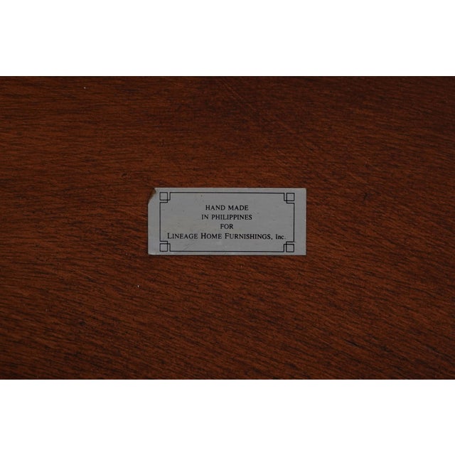 Lineage Queen Size Rattan & Leather Regency Bed For Sale - Image 12 of 12