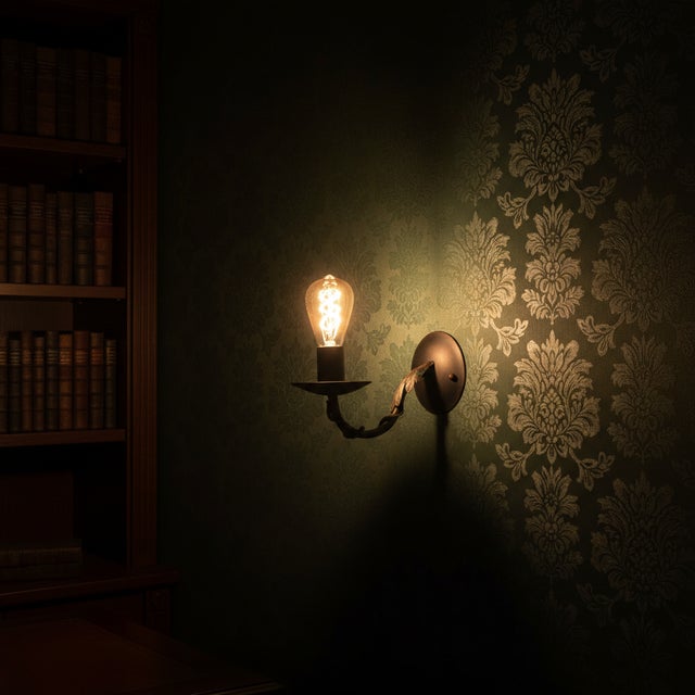 Rustic Hand-Forged Wrought Iron Wall Sconce Body (Botanical Vine & Leaf Motif) Artistic Fixture For Sale - Image 3 of 7