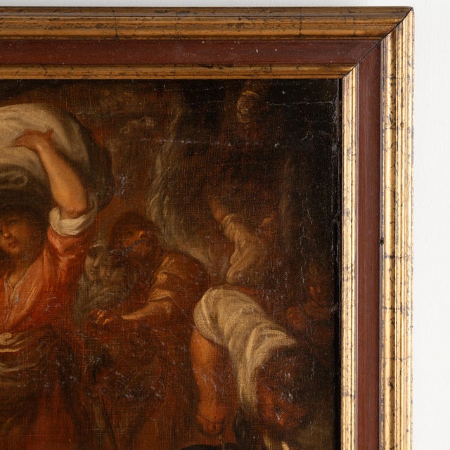Early 18th Century Oil on Canvas Laid on Board Painting, Italian School For Sale - Image 9 of 11