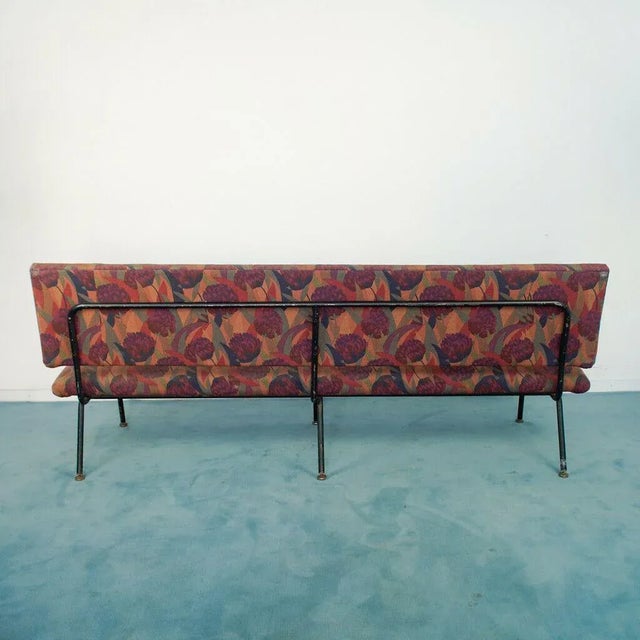 Vintage Floral Fabric & Iron 3-Seat Sofa from Rima, 1970s For Sale - Image 3 of 11