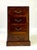 Vintage Italian-made four-drawer nightstand or side chest. Masterfully crafted with a dramatically figured burl wood...