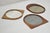 Mid Century Danish Modern Style Sculpted Solid Teak Wood Mirrors - 3 Pc Set For Sale - Image 11 of 12