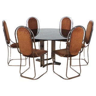 Dining Room Set by Alessandro Alprizzi, 1970s, Set of 7 For Sale