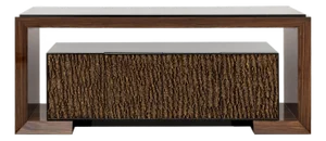 Contemporary Mahogany Waterfall Credenza