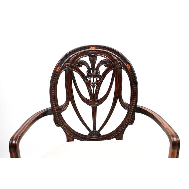 1900 - 1909 Antique Edwardian Carver Armchairs, 1900s, Set of 2 For Sale - Image 5 of 9