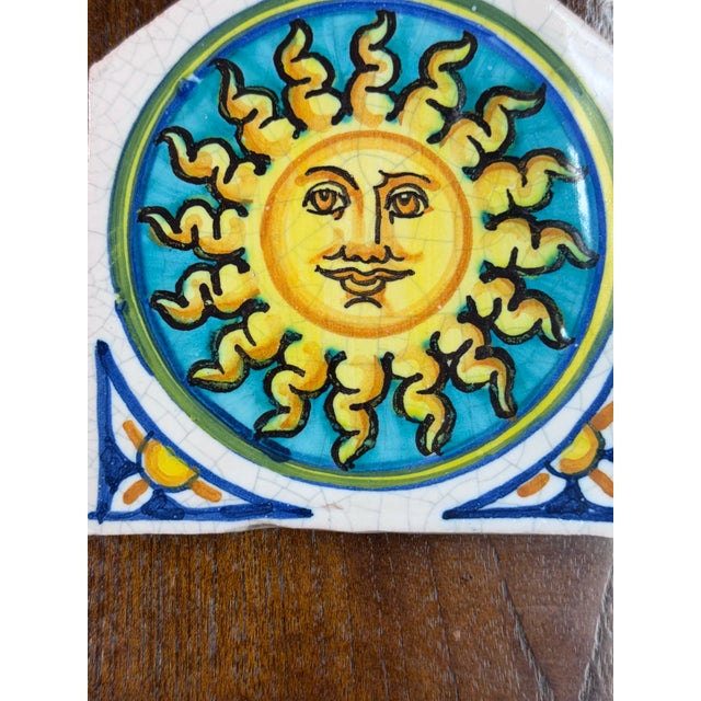 Vietri First Stones Sicilian Sun Wall Plaque For Sale - Image 4 of 12