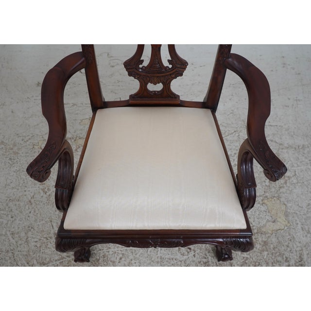 Brown Set of 10 Maitland Smith Mahogany Dining Room Chairs For Sale - Image 8 of 18