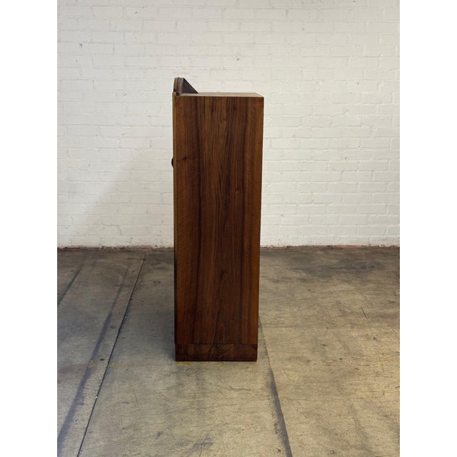 1980s 1980s Compact Art Deco Burl Armoire For Sale - Image 5 of 12