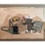 Original 1914 French satirical watercolor and ink multi-panel cartoon set by noted caricaturist Marcel Capy (1865–1941)....