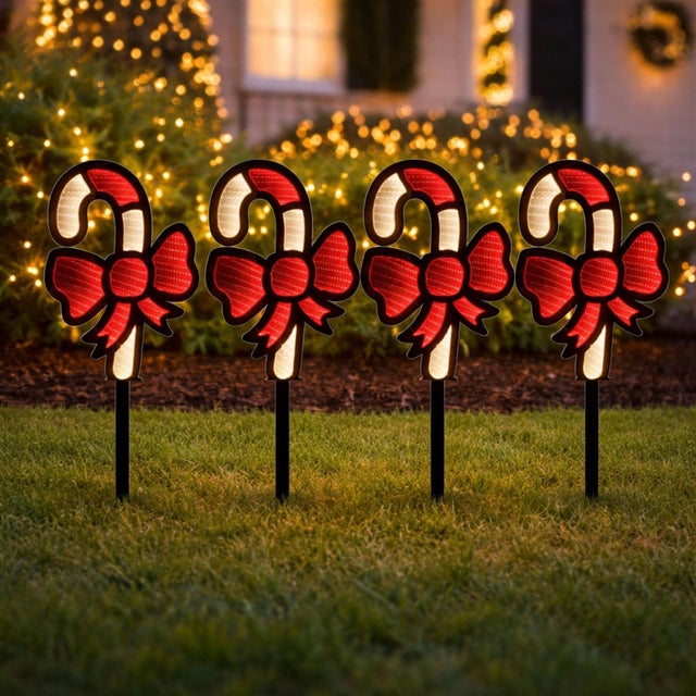 Guide guests to your winter wonderland with the Candy Cane Pathway Light Ekkolight Set. This festive set of four...