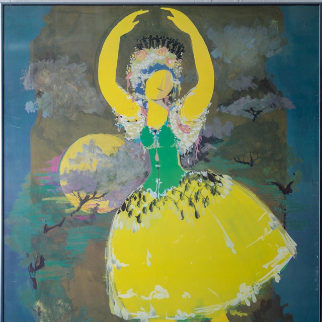 Mid-Century Modern Bjørn Wiinblad Royal Danish Ballet Poster, Signed, 1988 For Sale - Image 3 of 9