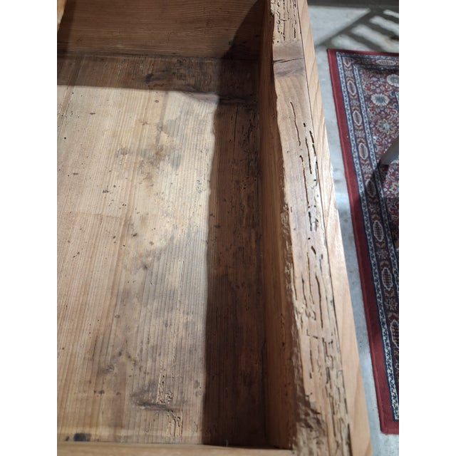 Antique European Pine Kitchen Dresser Hutch With Wire Mesh Doors For Sale - Image 4 of 8