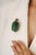 Green Handcrafted Carved 20.85 Ct Emerald Brooch Pendant With Diamond Accents For Sale - Image 8 of 13
