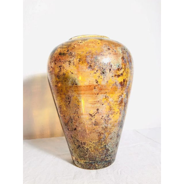 Mid-Century Modern Mid-Century Iridescent Glass Vase For Sale - Image 3 of 9