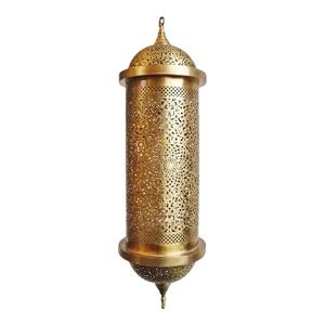 Vintage Brass Luna Cylinder Pendant Light