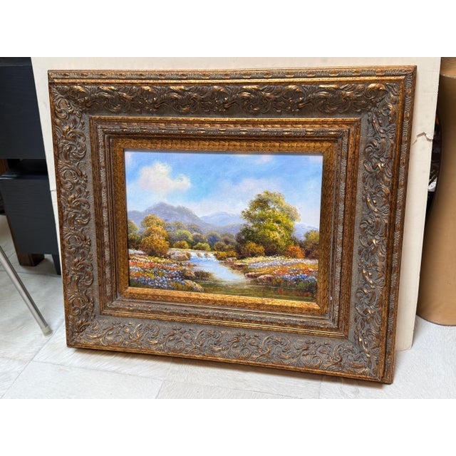 David W. Mayer Hill Country of Texas Original Oil on Canvas Landscape, Signed For Sale - Image 9 of 12
