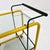 Metal Postmodern Yellow Serving Trolley with Quaderna Pattern, 1980s For Sale - Image 7 of 10