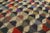 Gray 1930s Multicolor Hexagonal Geometric Antique American Hooked Rug 4'2'' X 5'4'' Handwoven Wool Carpet For Sale - Image 8 of 9