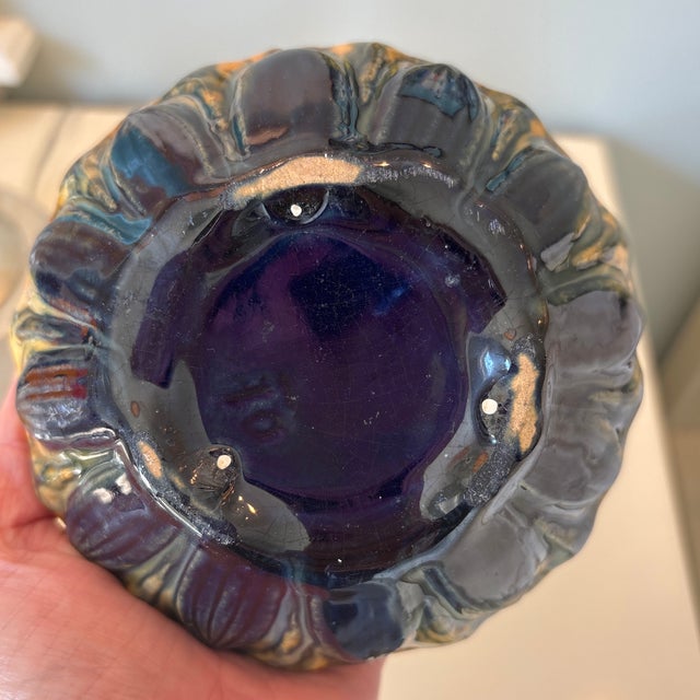 Ink Blue Brush McCoy Pottery Vase For Sale - Image 8 of 9