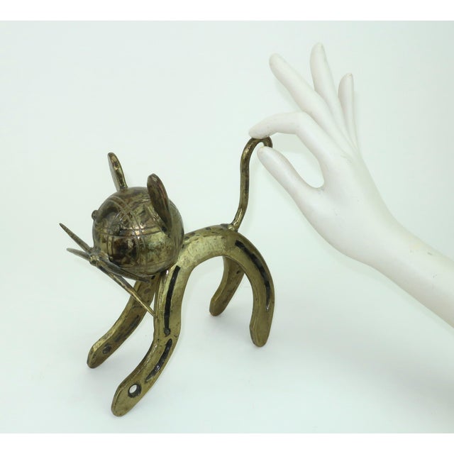 Brutalist Cat Scrap Metal Art Sculpture For Sale - Image 14 of 14