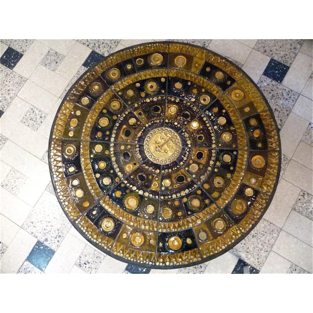 This custom-built, prototype ceramic coffee table was designed by the artist Renate Rhein in Worpswede, Germany during the...