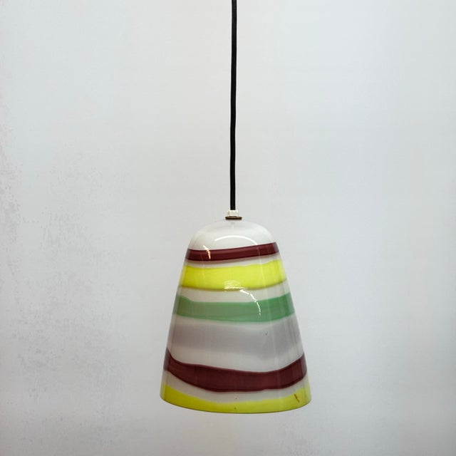 Metal Massimo Vignelli for Venini Italian 1950’s Pendant For Sale - Image 7 of 9