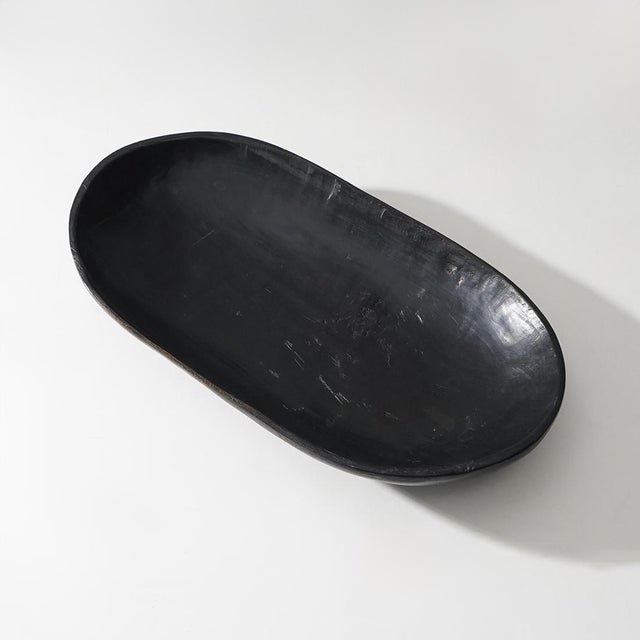 Organic Shaped Black Wooden Bowl, 1960s For Sale - Image 14 of 14