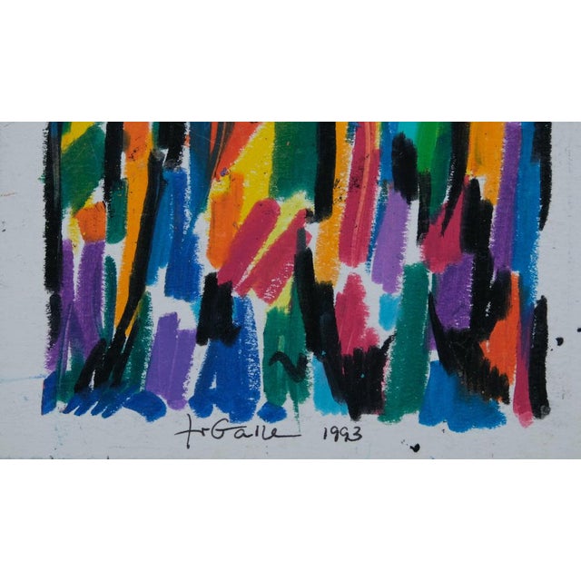Françoise Galle, Tree Trunk, Pastel For Sale - Image 4 of 5