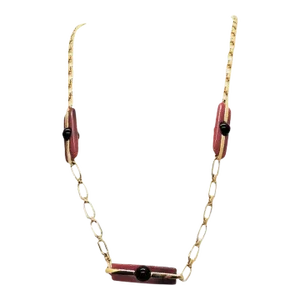 Vintage Signed Givenchy Modernist Lucite Sautoir Necklace