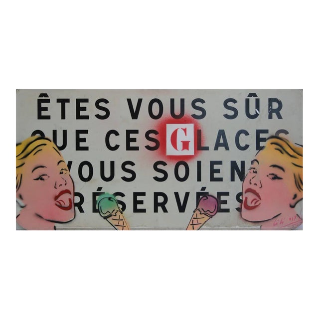 Christophe Stouvenel, Places aux Glaces, 2017, Spray Paint on Metal For Sale