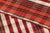 Textile Vintage Jajim Qashqai Persian Kilim With Red, Ivory & Pink Stripes - Rug & Kilim For Sale - Image 7 of 7