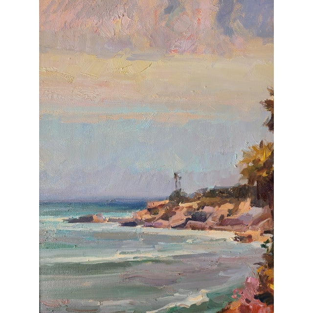 Impressionist Calvin Liang Original Oil Painting Laguna Beach California Coastal Landscape For Sale - Image 3 of 15
