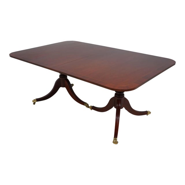 Baker Colonial Williamsburg Inlaid Dining Table For Sale